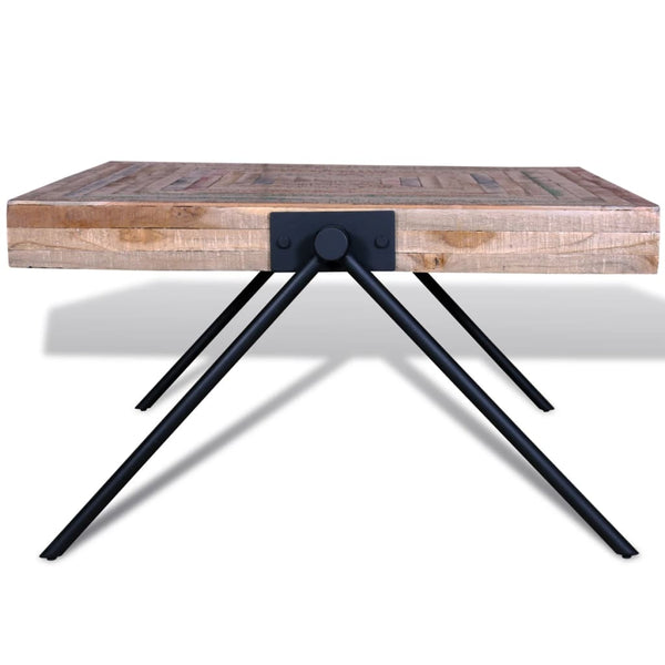 vidaXL Coffee Table with V-Legs Reclaimed Teak