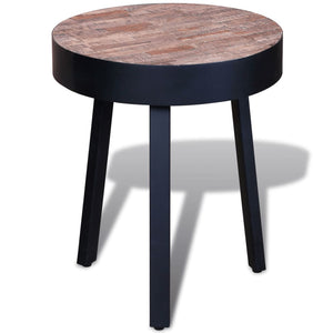 vidaXL Round Side Table Reclaimed Teak