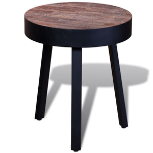vidaXL Round Side Table Reclaimed Teak