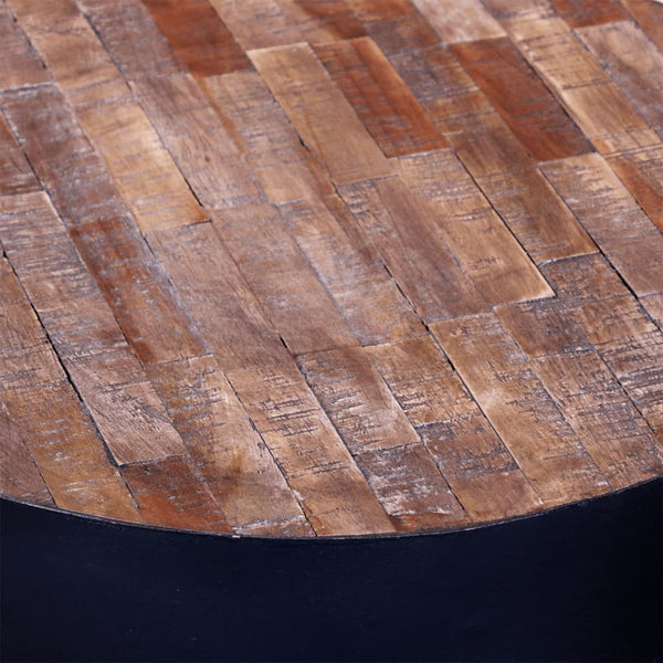 vidaXL Round Side Table Reclaimed Teak