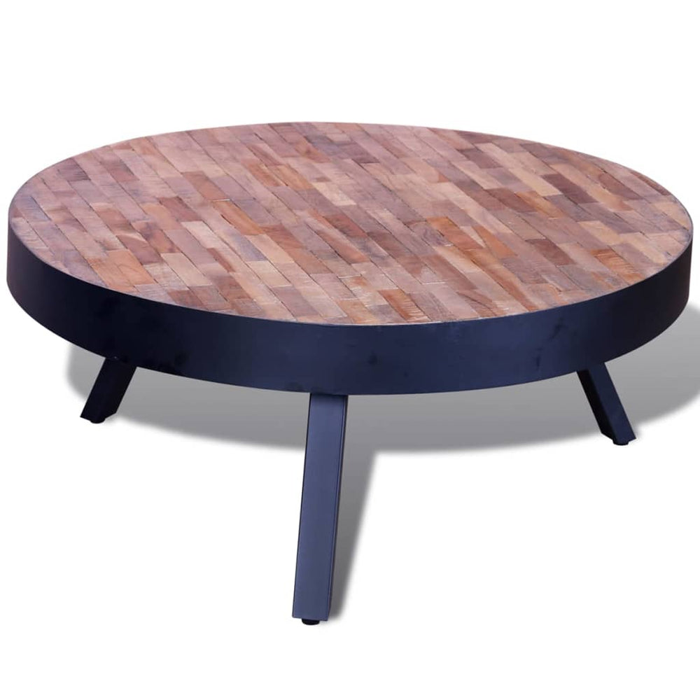 vidaXL Round Coffee Table Reclaimed Teak Wood