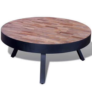 vidaXL Round Coffee Table Reclaimed Teak Wood
