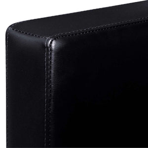 vidaXL L-shaped 3-seater Sofa Faux Leather Black
