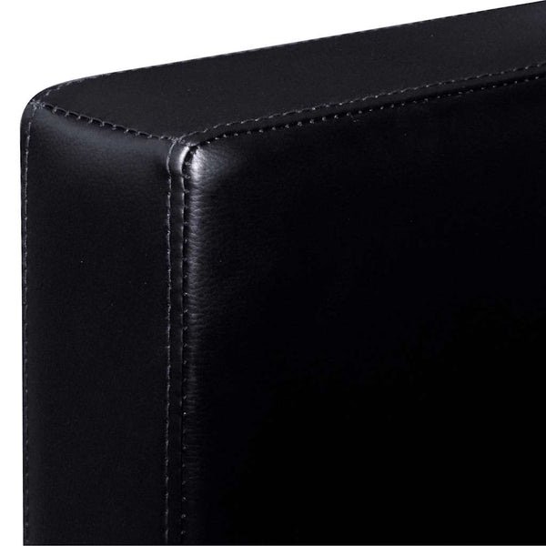 vidaXL L-shaped 3-seater Sofa Faux Leather Black