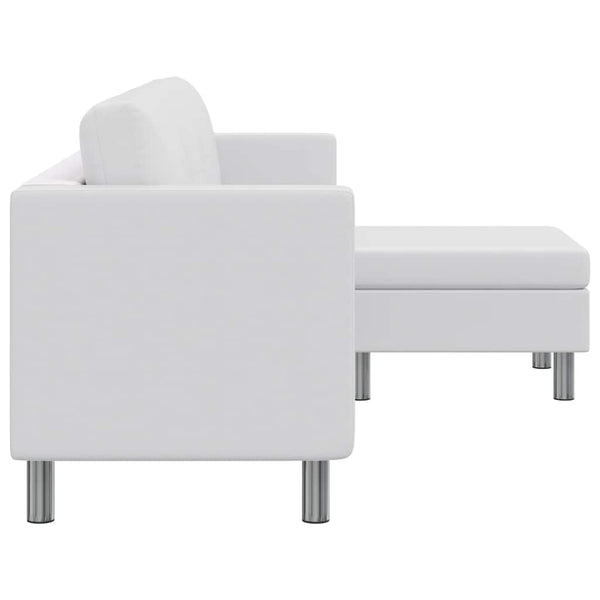 vidaXL Modular Sofa 3-Seater Artificial Leather White