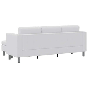vidaXL Modular Sofa 3-Seater Artificial Leather White
