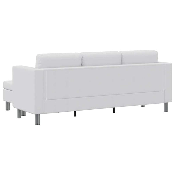 vidaXL Modular Sofa 3-Seater Artificial Leather White