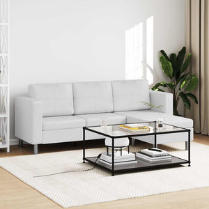 vidaXL Modular Sofa 3-Seater Artificial Leather White