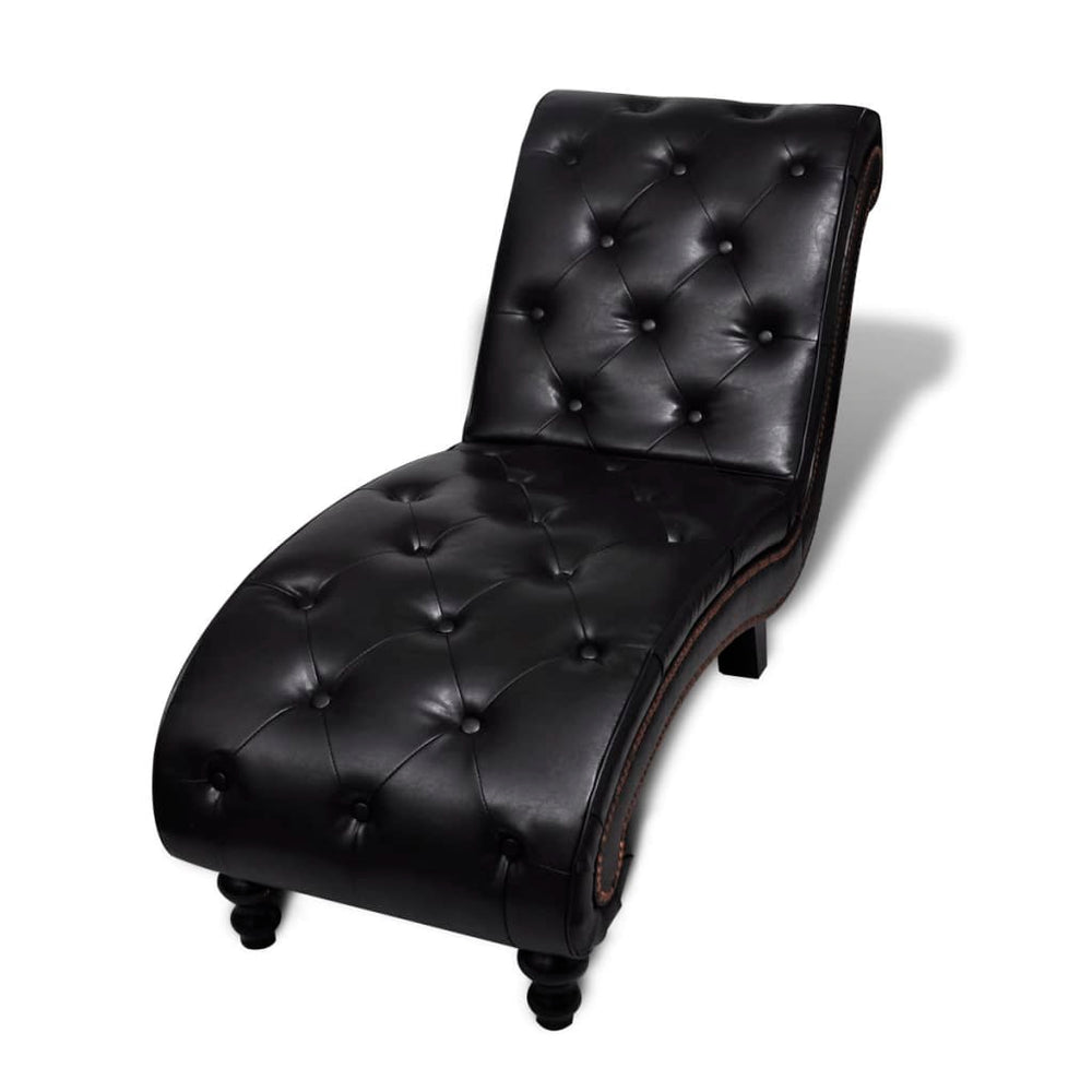 vidaXL Chaise Lounge Brown Faux Leather