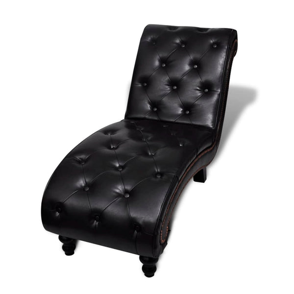 vidaXL Chaise Lounge Brown Faux Leather
