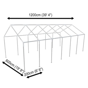 vidaXL White Party Tent 12 x 6 m