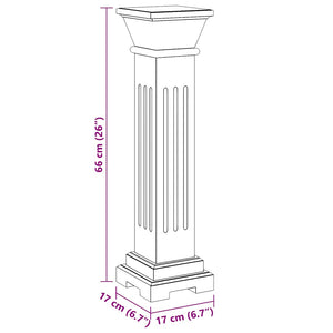 vidaXL Pedestal Plant Stand Classic Style Square MDF