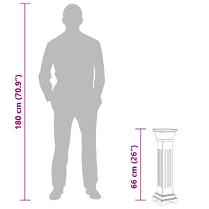 vidaXL Pedestal Plant Stand Classic Style Square MDF