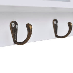 vidaXL Wall-Mounted Key Cabinet with Doors and Hooks