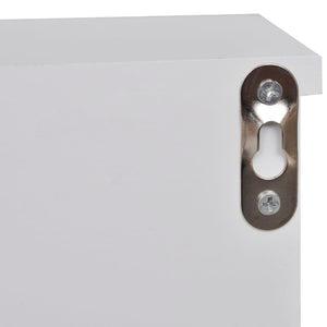 vidaXL Wall-Mounted Key Cabinet with Doors and Hooks
