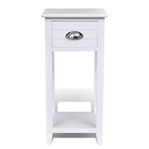 vidaXL Nightstand with 1 Drawer White