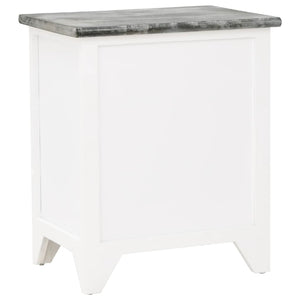 vidaXL Nightstands 2 pcs with 2 Drawers Grey and White