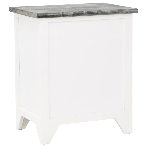 vidaXL Nightstands 2 pcs with 2 Drawers Grey and White