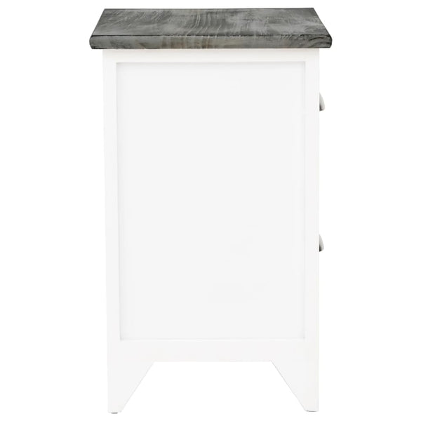 vidaXL Nightstands 2 pcs with 2 Drawers Grey and White