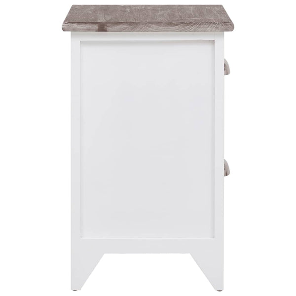 vidaXL Nightstands 2 pcs. with 2 Drawers Brown and White
