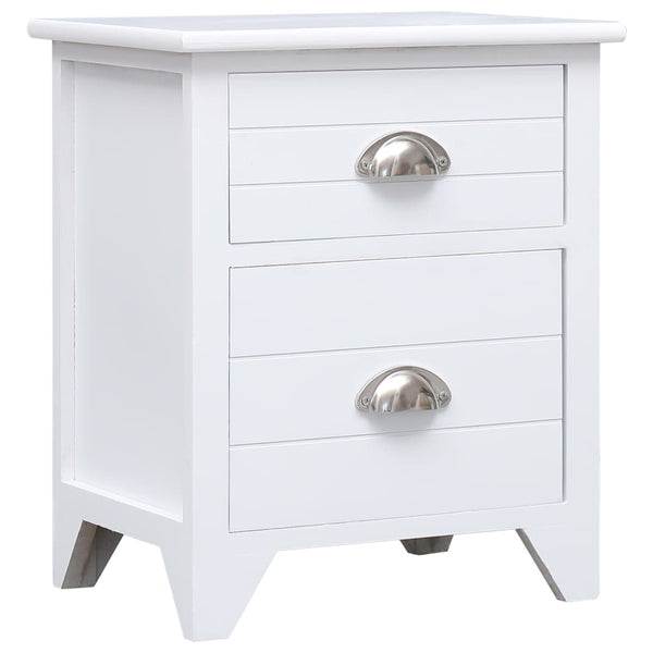 vidaXL Nightstands 2 pcs. with 2 Drawers White