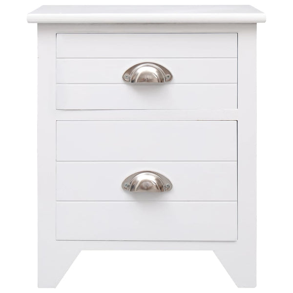 vidaXL Nightstands 2 pcs. with 2 Drawers White