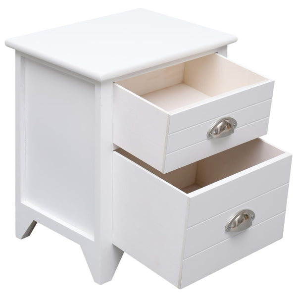 vidaXL Nightstands 2 pcs. with 2 Drawers White