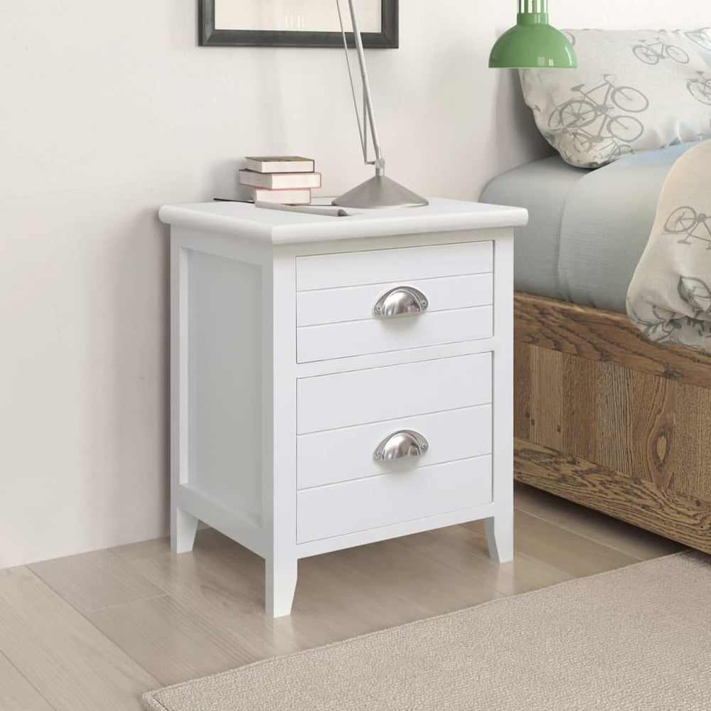 vidaXL Nightstands 2 pcs. with 2 Drawers White