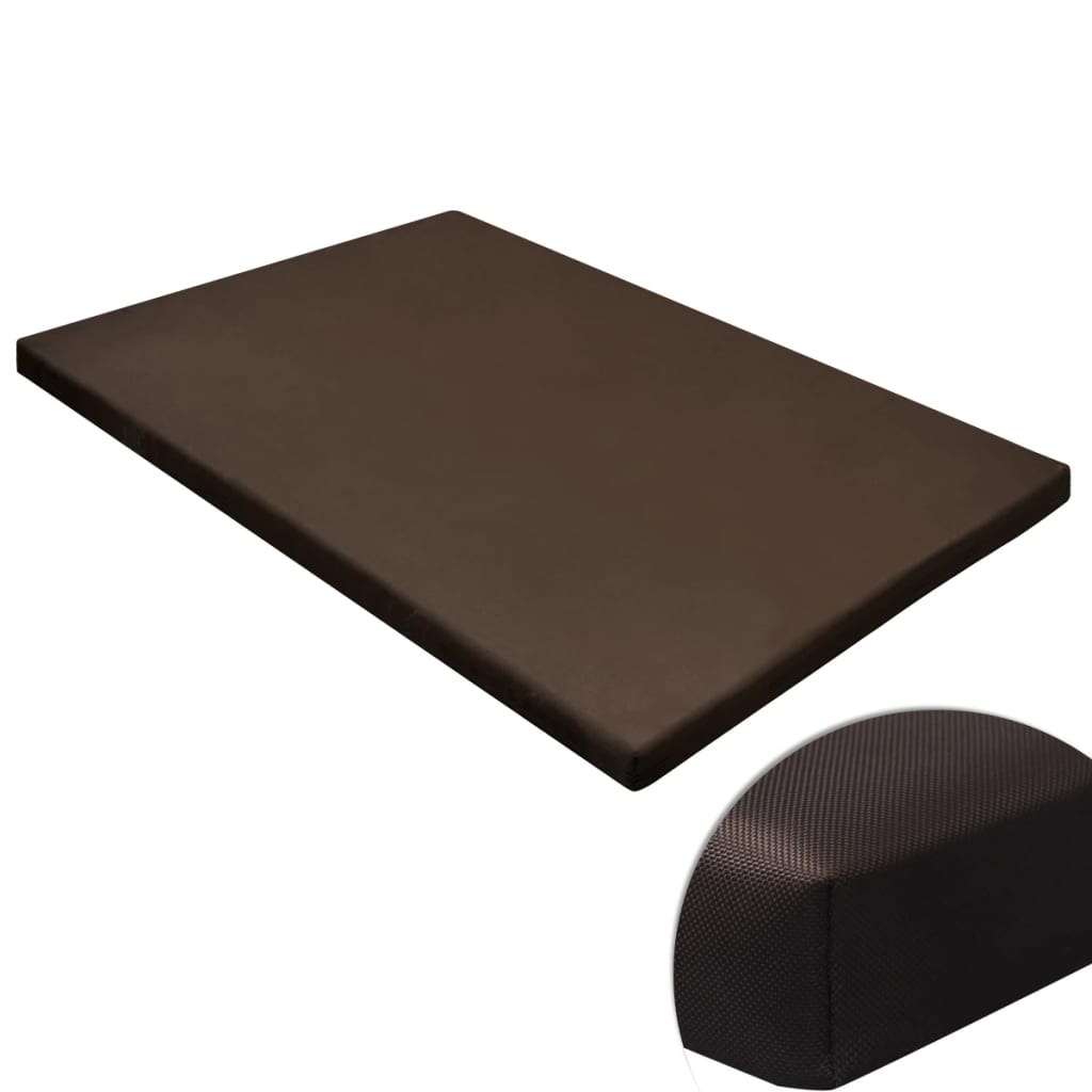 vidaXL Dog Bed Pet Mat Square Brown M