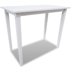 vidaXL Bar Table and 4 Bar Stools Wood White