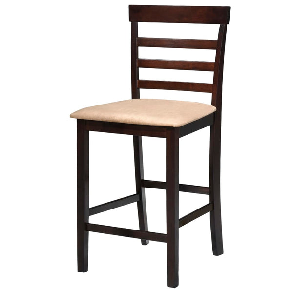 vidaXL Wooden Bar Table and 4 Bar Stools Brown