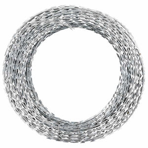 BTO-22 Concertina Razor Wire with Clips Galvanized Steel 60 m