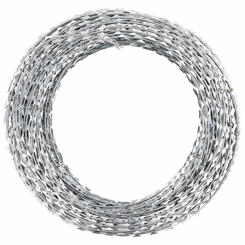 BTO-22 Concertina Razor Wire with Clips Galvanized Steel 60 m