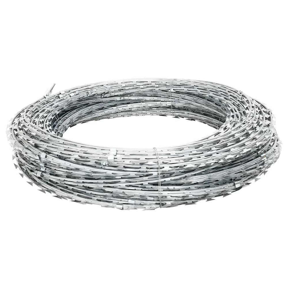 BTO-22 Concertina Razor Wire with Clips Galvanized Steel 60 m