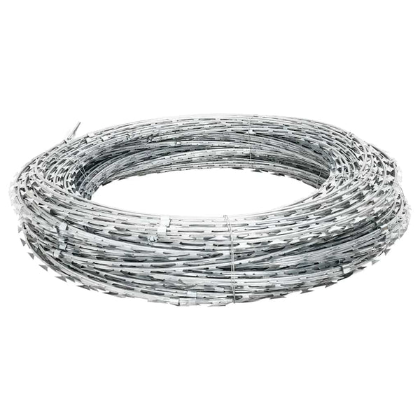 BTO-22 Concertina Razor Wire with Clips Galvanized Steel 60 m