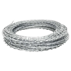 BTO-22 Concertina Razor Wire with Clips Galvanized Steel 150 m