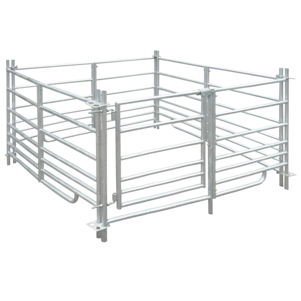 4-Panel Sheep Pen Galvanized Steel 137 x 137 x 92 cm