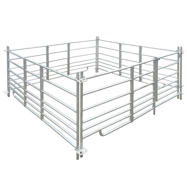 4-Sided Sheep Pen Galvanised Steel 183 x 183 x 92 cm