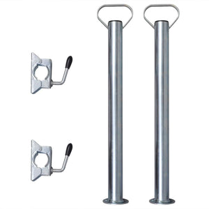 2 parking stands with 2 clamps for 48 mm jockey wheel