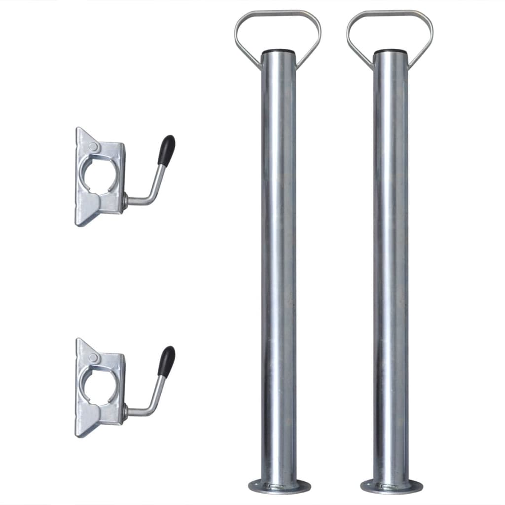 2 parking stands with 2 clamps for 48 mm jockey wheel