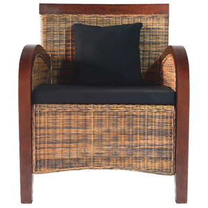 vidaXL Hand-woven Rattan Armchair