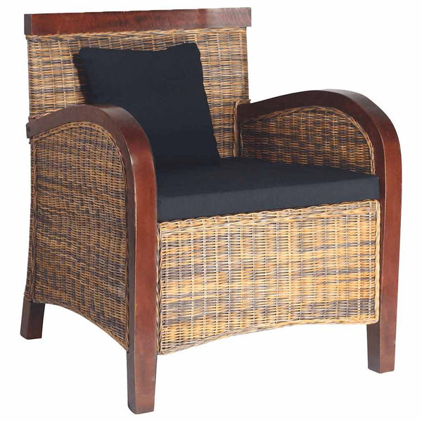 vidaXL Hand-woven Rattan Armchair