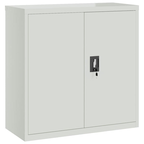vidaXL Filing Cabinet with 2 Doors Grey 90 cm Steel