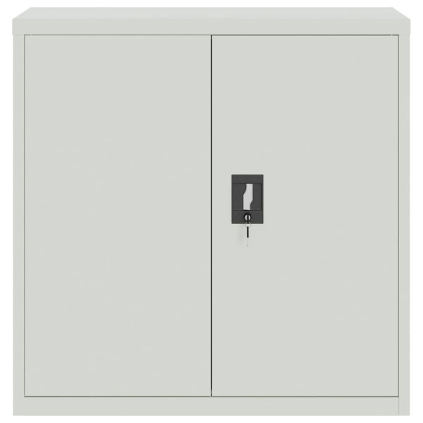 vidaXL Filing Cabinet with 2 Doors Grey 90 cm Steel