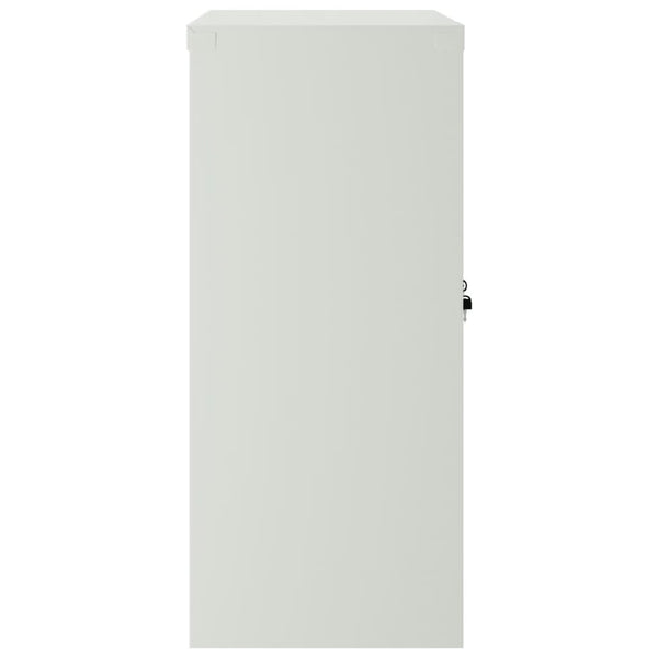 vidaXL Filing Cabinet with 2 Doors Grey 90 cm Steel