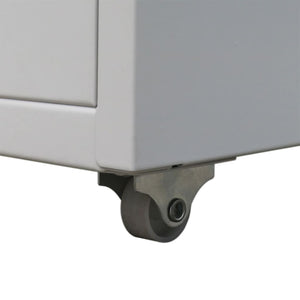 vidaXL 5-Drawer Filing Cabinet Grey 68.5 cm Steel