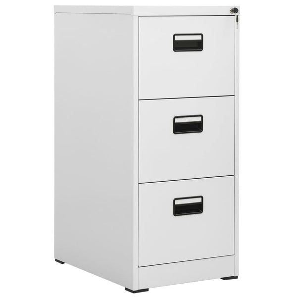 vidaXL Filing Cabinet Light Gray 46x62x102.5 cm Steel