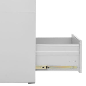 vidaXL Filing Cabinet Light Gray 46x62x102.5 cm Steel