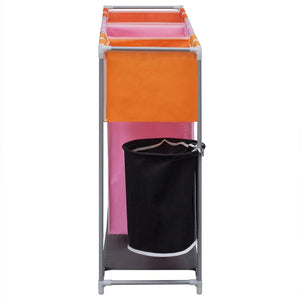 3-compartment laundry hamper with laundry basket