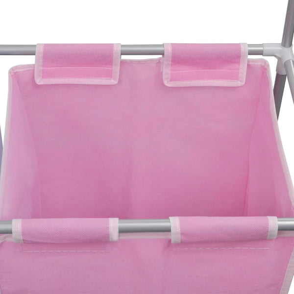 2-Compartment Laundry Hamper with Drying Rack